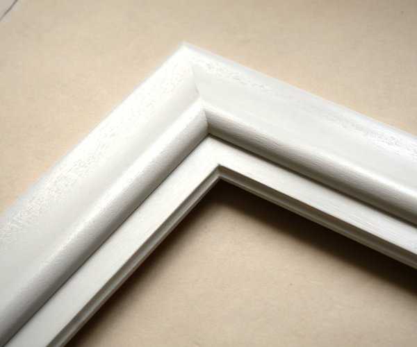 Matching white slip-frame